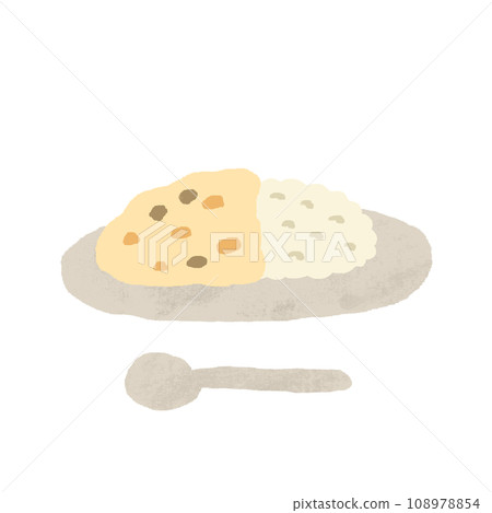 水彩手繪燉飯插畫 108978854