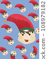 seamless pattern with funny faces 108979182