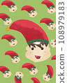 seamless pattern with funny faces 108979183