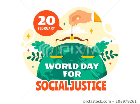 World Day of Social Justice Vector Illustration on February 20 with Scales or Hammer for a Just Relationship and Injustice Protection in Background World Day of Social Justice Vector Illustration on February 20 with Scales or Hammer for a Just Relationship and Injustice Protection in Background 108979261