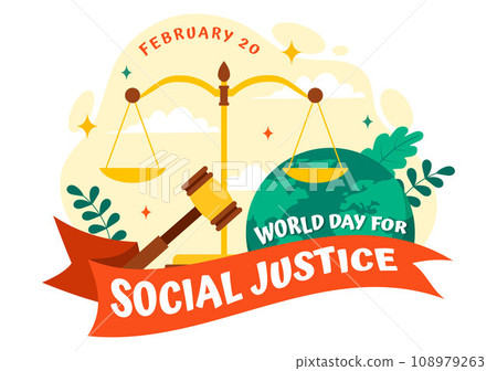 World Day of Social Justice Vector Illustration on February 20 with Scales or Hammer for a Just Relationship and Injustice Protection in Background World Day of Social Justice Vector Illustration on February 20 with Scales or Hammer for a Just Relationship and Injustice Protection in Background 108979263