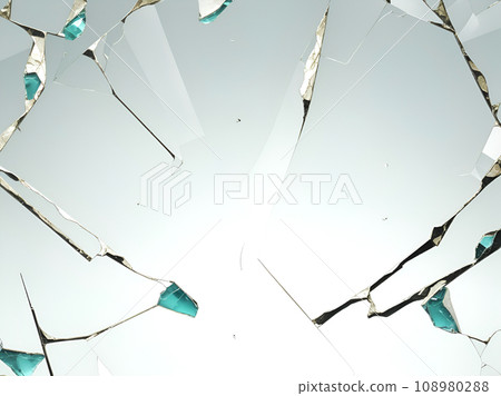 Cracked glass "AI generated image" 108980288
