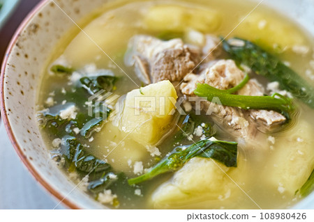 Winter potato soup with pork rib Winter potato soup with pork rib 108980426