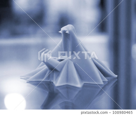 Abstract art object printed on 3D printer from photopolymer. SLA. Model 3D printed from liquid photopolymer resins. Concept progressive additive 3D printer printing technology. Sla-printing. Gray blue Abstract art object printed on 3D printer from photopolymer. SLA. Model 3D printed from liquid photopolymer resins. Concept progressive additive 3D printer printing technology. Sla-printing. Gray blue 108980465