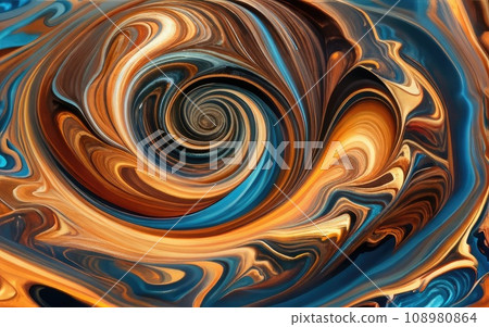 Iron metallic paint pour and fluid color blending Iron metallic paint pour and fluid color blending 108980864