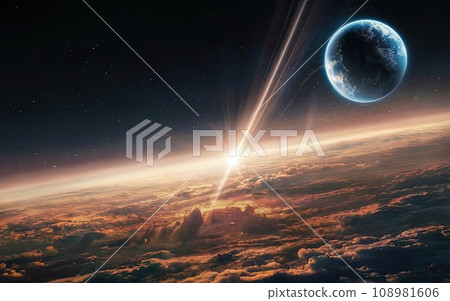 universe planets Milkyway and stars universe planets Milkyway and stars 108981606