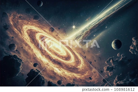 universe planets Milkyway and stars  108981612