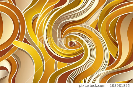 Golden wavy lines pattern background Golden wavy lines pattern background 108981835