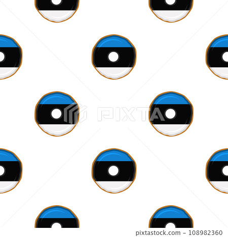 Pattern cookie with flag country Estonia in tasty biscuit 108982360