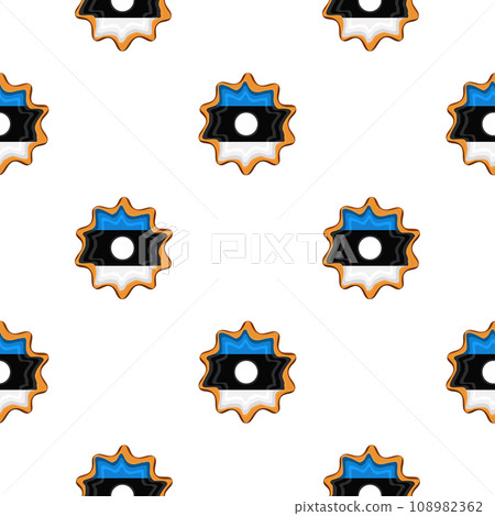 Pattern cookie with flag country Estonia in tasty biscuit Pattern cookie with flag country Estonia in tasty biscuit 108982362