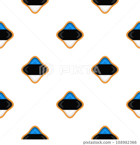 Pattern cookie with flag country Estonia in tasty biscuit Pattern cookie with flag country Estonia in tasty biscuit 108982366