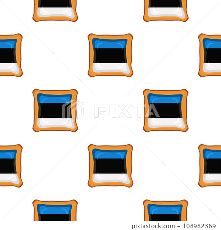 Pattern cookie with flag country Estonia in tasty biscuit Pattern cookie with flag country Estonia in tasty biscuit 108982369