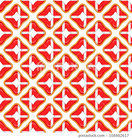 Pattern cookie with flag country Denmark in tasty biscuit 108982617