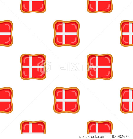 Pattern cookie with flag country Denmark in tasty biscuit 108982624