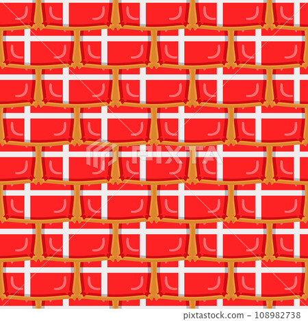 Pattern cookie with flag country Denmark in tasty biscuit 108982738