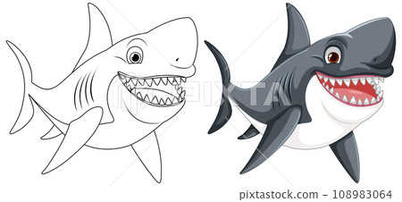 Great White Shark Smiling 108983064