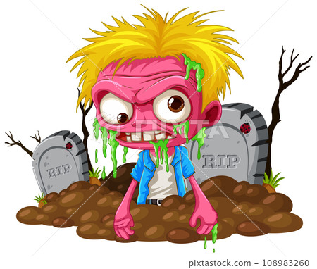Zombie Digging Ground at the Cemetery 108983260
