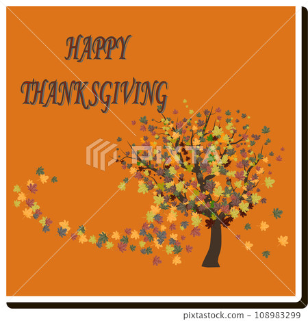 Beautiful illustration on theme of celebrating annual holiday Thanksgiving Day Beautiful illustration on theme of celebrating annual holiday Thanksgiving Day 108983299