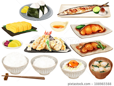 Various Japanese food Japanese food Rice side dishes Onigiri Various Japanese food Japanese food Rice side dishes Onigiri 108983388
