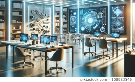 futuristic business office 108983546