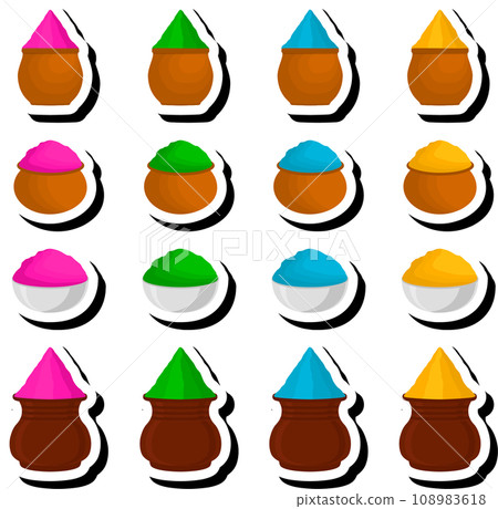 Beautiful illustration on theme of celebrating annual holiday Holi 108983618