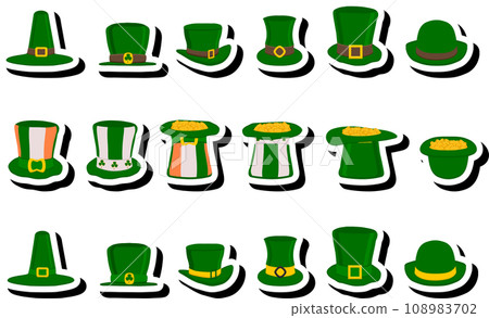 Beautiful illustration on theme of celebrating annual holiday St. Patrick's Day Beautiful illustration on theme of celebrating annual holiday St. Patrick's Day 108983702