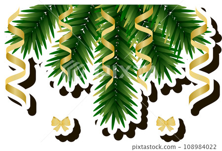 Beautiful illustration on theme of celebrating annual Christmas and New Year holiday 108984022