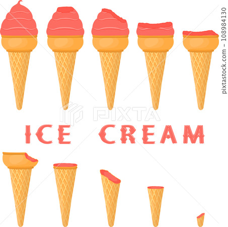 Big set various sweet tasty natural ice cream Big set various sweet tasty natural ice cream 108984130