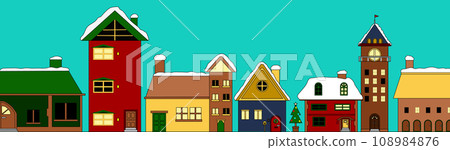 Christmas city banner background 1 108984876