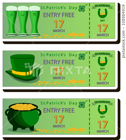 Beautiful illustration on theme of celebrating annual holiday St. Patrick's Day 108984919