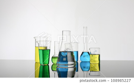 Chemical industry bulb with blue magenta Chemical industry bulb with blue magenta 108985227