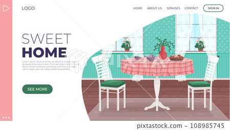 Kitchen vector illustration. Cookware and utensils organize kitchen, turning it into efficient living space The kitchen concept extends beyond cooking, defining space for daily living Inside kitchen 108985745