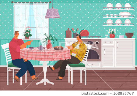 Kitchen vector illustration. The architecture kitchen plays crucial role in daily culinary experiences Culinary adventures are elevated in kitchens adorned with practical furniture Clean lines Kitchen vector illustration. The architecture kitchen plays crucial role in daily culinary experiences Culinary adventures are elevated in kitchens adorned with practical furniture Clean lines 108985767