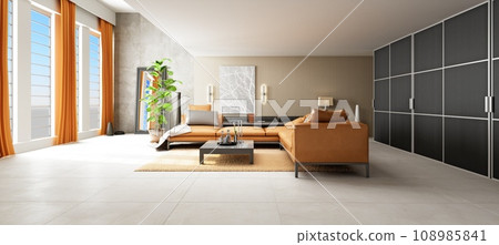 Project of a studio apartment with a modern style. 108985841