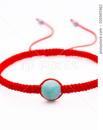 Beads made of lapis lazuli, apatite, larimar and amazonite. 108985962