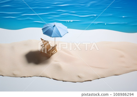 Blue seas and white sand beach Blue seas and white sand beach 108986294