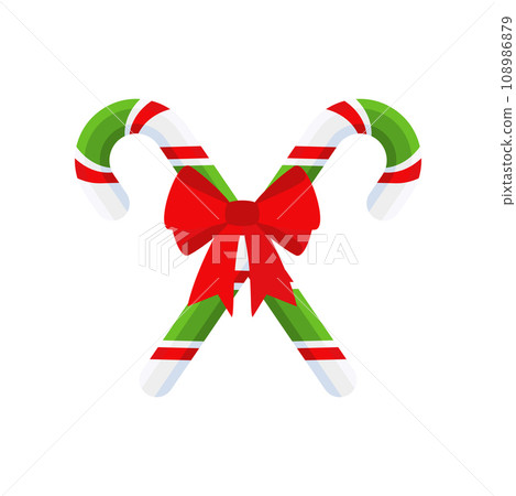 Christmas Candy Cane. Design element for door wreath 108986879