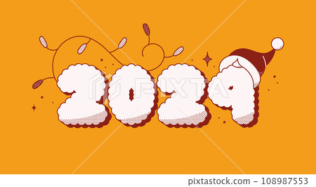 Cartoon xmas labels. 108987553