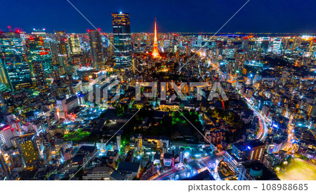 Tokyo night view Nov.2023 A metropolis of skyscrapers 108988685
