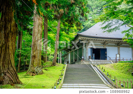 岩手縣平泉町中尊寺金色堂的初秋 108988982
