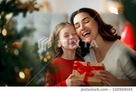 family celebrating Christmas family celebrating Christmas 108989085