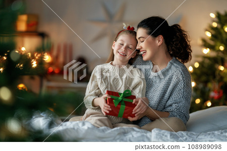 family celebrating Christmas family celebrating Christmas 108989098