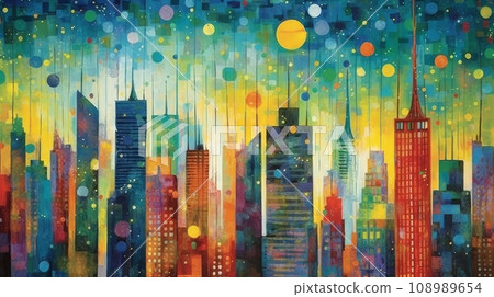 night Christmas city. postcard night Christmas city. postcard 108989654