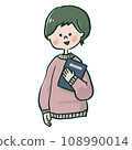 Shortcut girl holding a notebook 108990014