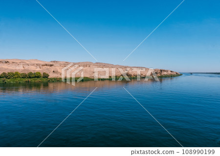 Verdant Forest Scenery from Luxury Nile Cruise, Egypt. Egypt Summer Travel Verdant Forest Scenery from Luxury Nile Cruise, Egypt. Egypt Summer Travel 108990199