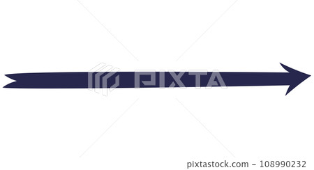 Arrow Right Black Icon in Flat Hand Drawn Doodle Style. Vector Sign on White Backdrop. Arrow Right Black Icon in Flat Hand Drawn Doodle Style. Vector Sign on White Backdrop. 108990232