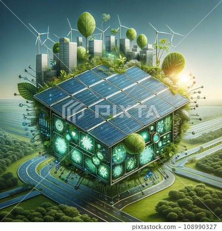 ecological solar panels 108990327