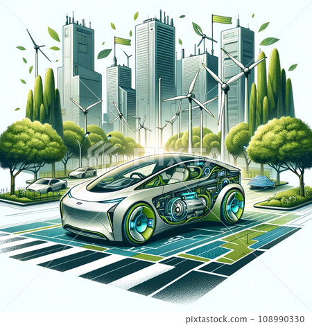 clean energy electric vehicle 108990330