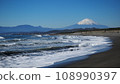 Chigasaki coast and Mt. Fuji 108990397