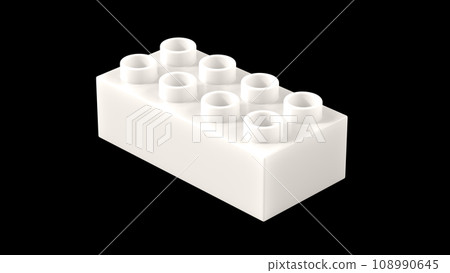 Gardenia Plastic Lego Block Isolated on a Black Background. Children Toy Brick, Perspective View. Close Up View of a Game Block for Constructors. 3D Rendering. 8K Ultra HD, 7680x4320, 300 dpi Gardenia Plastic Lego Block Isolated on a Black Background. Children Toy Brick, Perspective View. Close Up View of a Game Block for Constructors. 3D Rendering. 8K Ultra HD, 7680x4320, 300 dpi 108990645